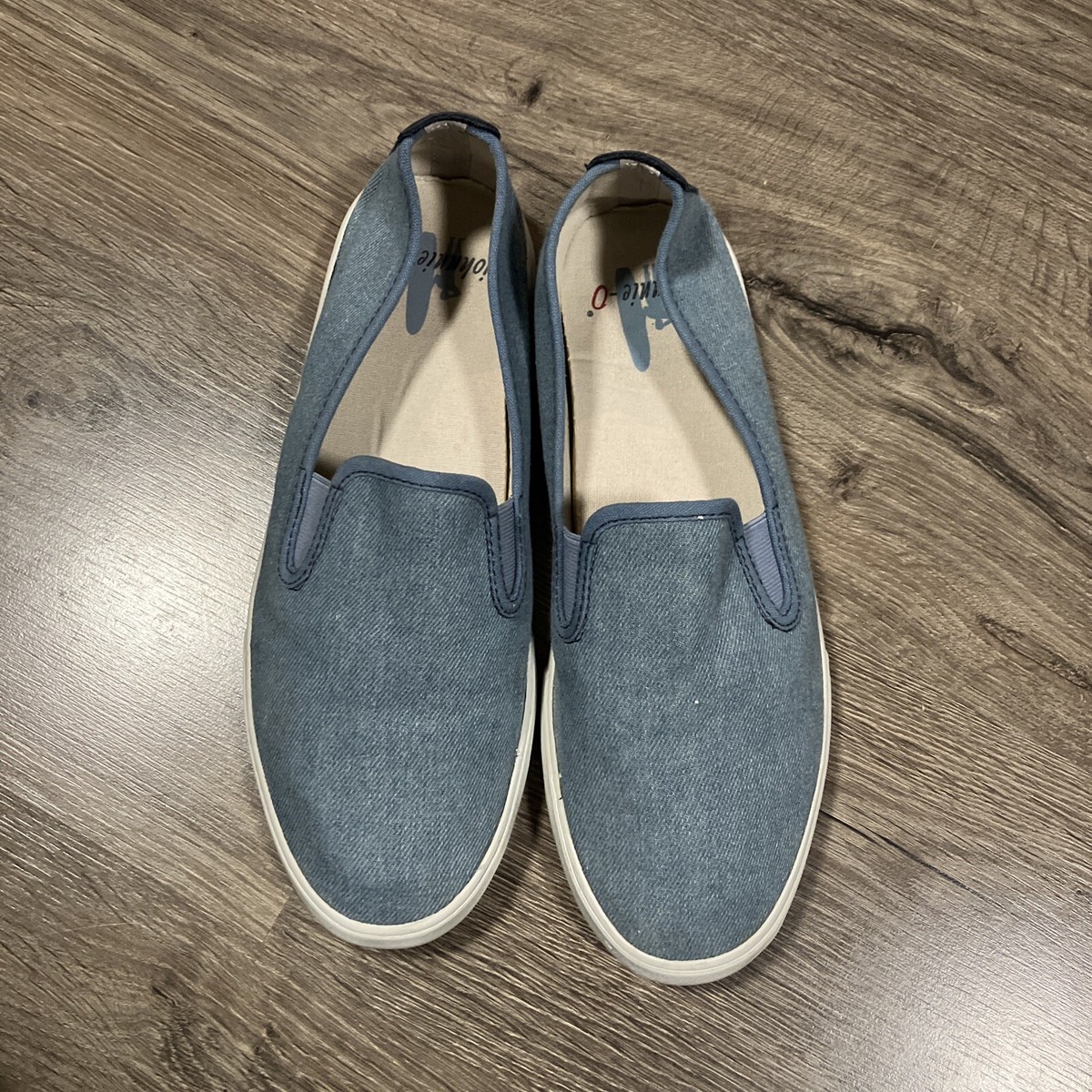 Johnnie-O Stealth Canvas Slip On Navy Shoes Sz 8 M Denim  display picture 1