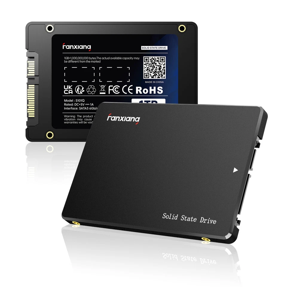 Fanxiang 1TB SSD Interne Festplatte 2,5' SATA III Solid State Drive 550MB/s