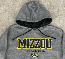 Y2K Missouri Tigers Mens M Hoodie Majestic Basketball MIZZOU Sweatshirt Gray