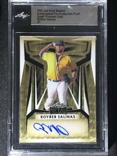 2023 Leaf Metal Auto Slabbed Proof Super Prismatic Gold Royber Salinas 1/1