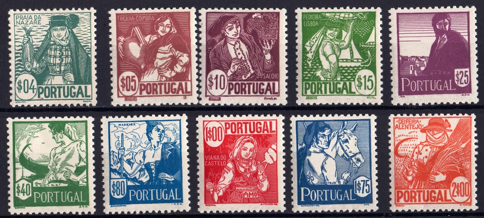 U9877 PORTUGAL 1941 Trajes Tradicionales MNH