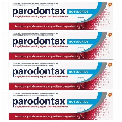 Parodontax Zahnpasta Zahncreme Fluoridfrei 75ml 4er Pack, 4x75ml, MHD:2027,OvP