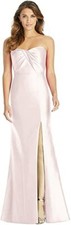Alfred Sung Sateen Twill Strapless Sweetheart Neckline Gown, Size 10 in Blush