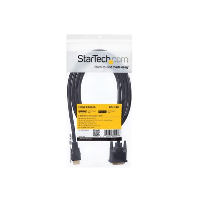 StarTech 6ft HDMI to DVI-D Cable - M/M (HDMIDVIMM6) Male / Male Cable / Adapter