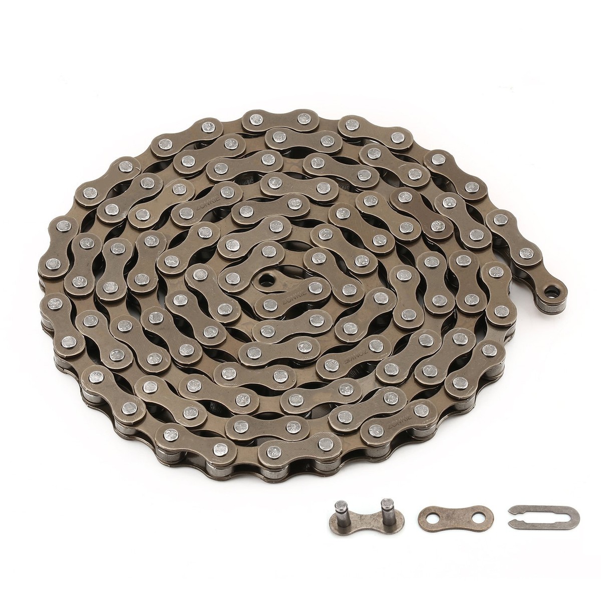 Chaîne Vélo YBEKI – 1/2 X 1/8, 114 Maillons, Acier Carbone, Anti-rouille, Avec 3 Maillons Rapides, Crochet Inclus