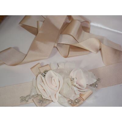 Blush formal belt sash, Quinceanra Sweet 16 prom party  display picture 3