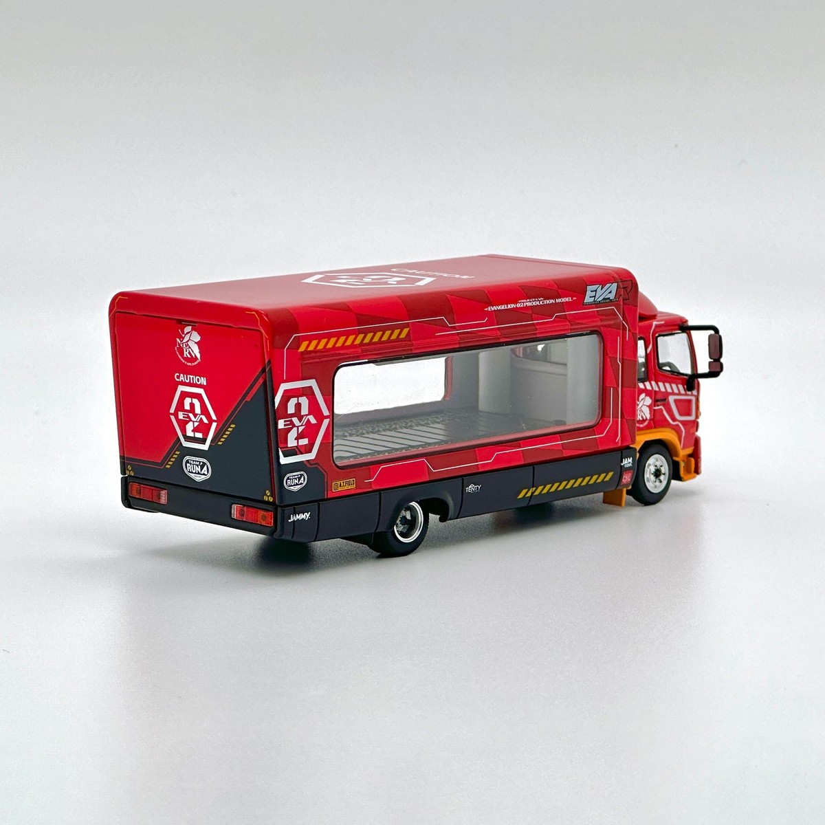 ミニカー POP RACE EVA RACING HINO 500 1/64 POP RACE 1/64 EVA RACING HINO 500 EVA-02 Transporter Diecast Model