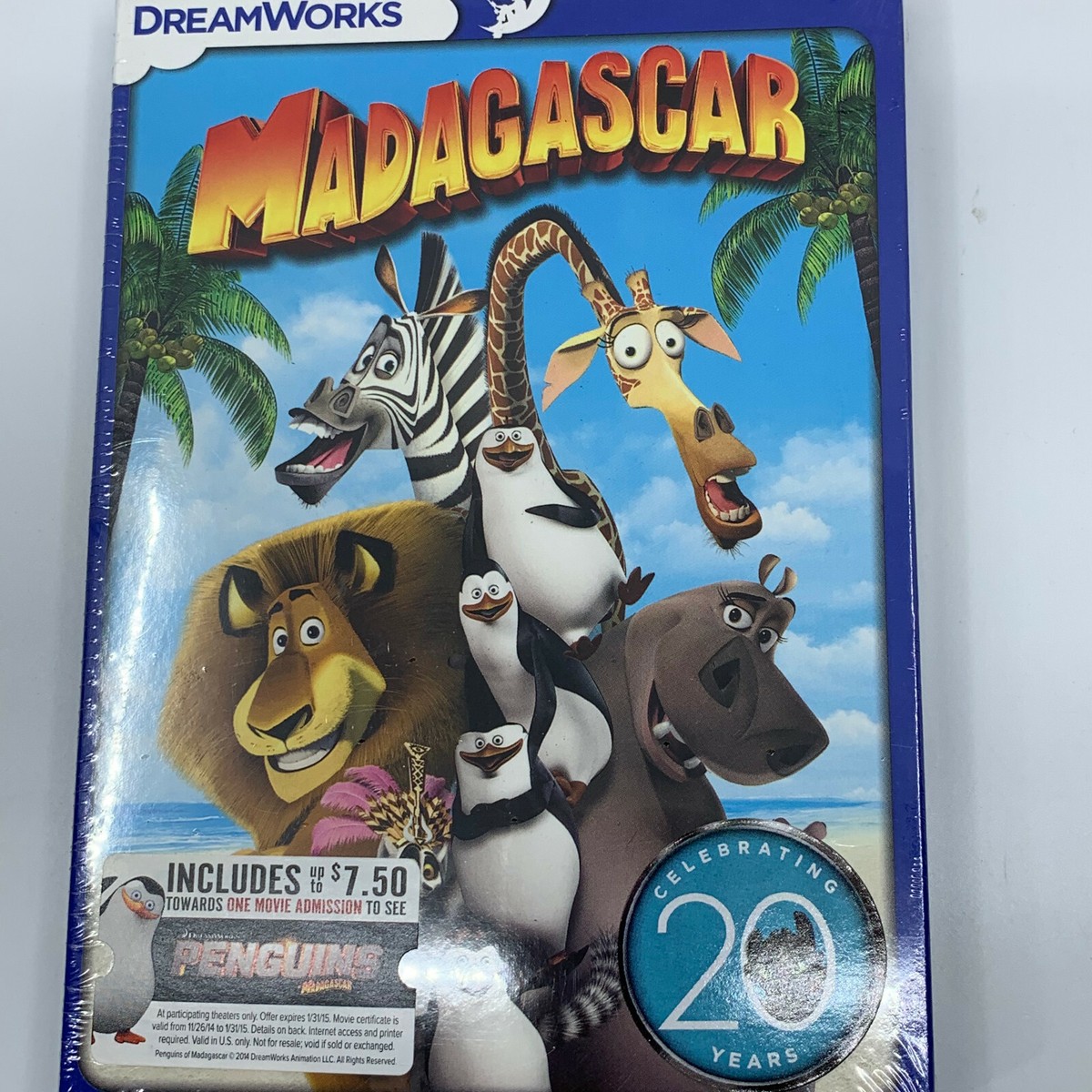 MADAGASCAR DVD Celebrating 20 Years NEW SEALED 2005 Dreamworks