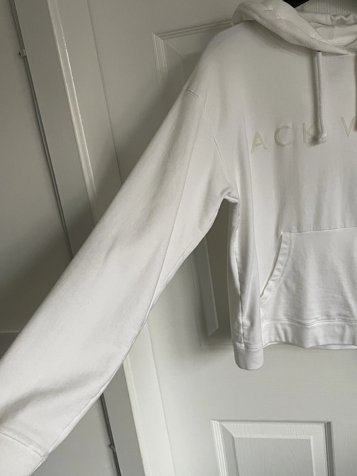 OFF WHITE Maglione donna bianco sporco JACK WILLS sopra la testa manica lunga con cappuccio Taglia 10