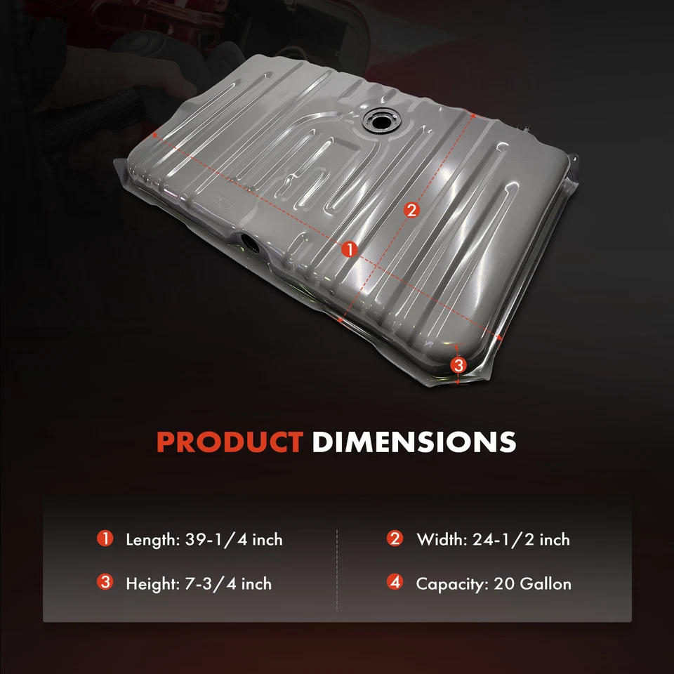 Tanque de combustible de 20 galones para Pontiac GTO LeMans Tempest 1968 1970 con junta tórica 9790355 Foto 4 de 4