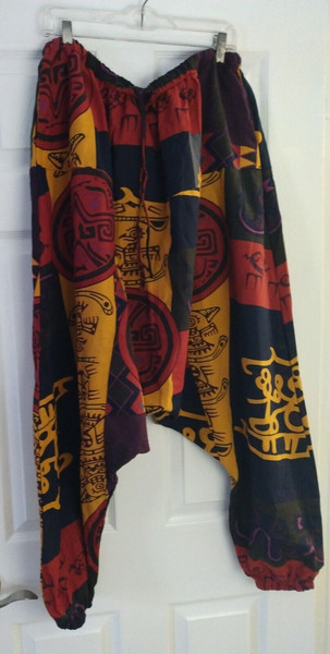 Hareem Artsy Loungewear Jogger Pants Drawstright Pockets Animal Print Size 5XL