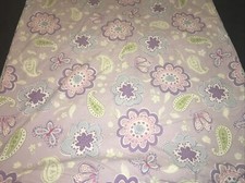 Pottery Barn Kids Samantha Twin Size Duvet Cover Floral Purple Paisley Butterfly