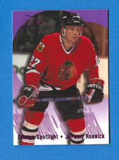JEREMY ROENICK, BLACKHAWKS 1994-95 FLAIR CENTER SPOTLIGHT INSERT CARD #10 - NM