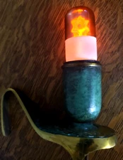 Vintage Aerolux? Light bulb Star Of David antique lamp Brass Turquois WORKS !