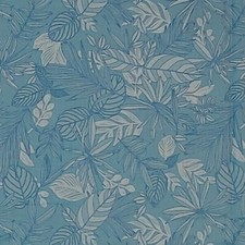 Tropical Leaf Fabric Blue Boundless Quilters Cotton HALF YARD BTHY