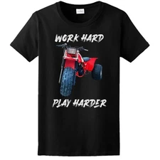 Honda 200X ATC 3 Wheeler T-shirt Black Work Hard Play Harder 200 X