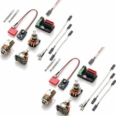 EMG ピックアップ　81 85 EMG 81 + 85 Red Active Humbucker Pickup Set Short Shaft Pots