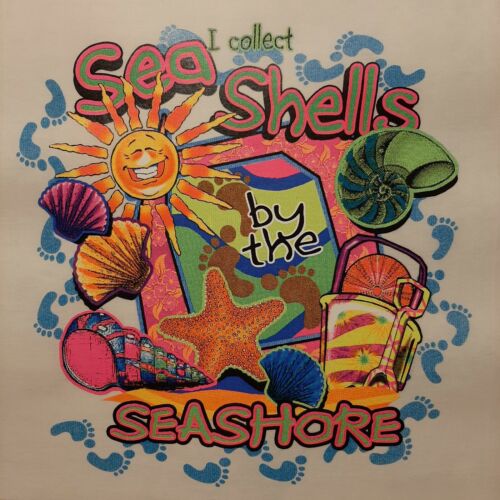 ALL AMERICAN GIRLS I COLLECT SEA SHELLS BY SEASHORE BEACH VACATION  SHIRT - Picture 1 of 3