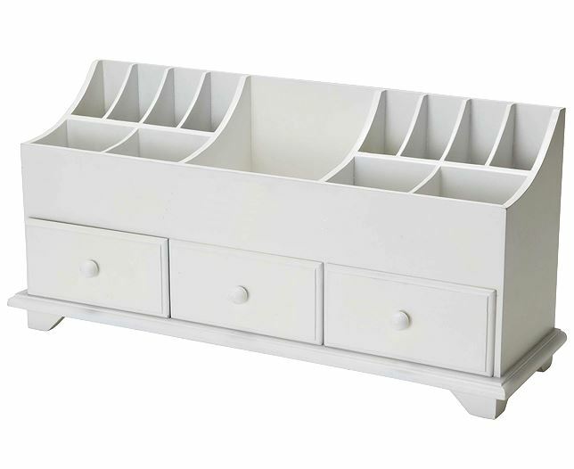 Wooden Desk Multi-Purpose Organiser with Drawers for Office Desk Dressing Table 