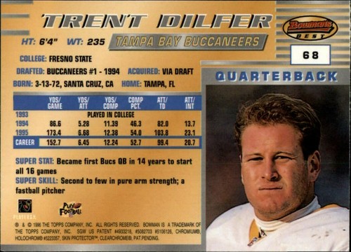 1996 Bowman's Best Football  *COMPLETE YOUR SET*  Pick From List - Picture 134 of 356