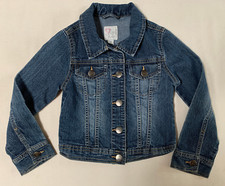 Children's Place Est. 1989 Girl's Blue Denim Snap Button Jacket Size Small 5/6