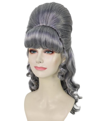 HPO Adult Women's Class 60's Brown Half Updo Wig with Ponytail, HW-7577 - Picture 46 of 65