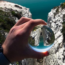 Original Lensball Pro 80mm, K9 Clear Crystal Ball Photography Sphere with Microf