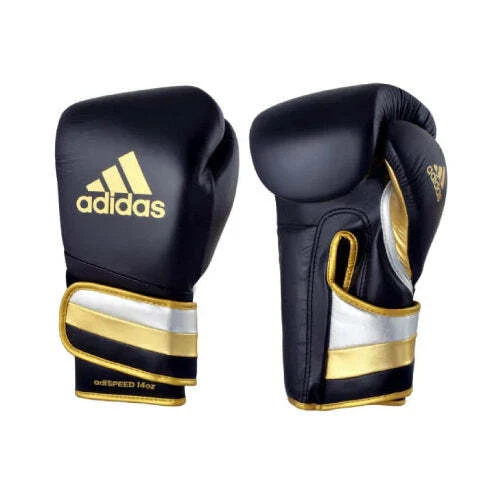 Adidas Adispeed Boxing Gloves Hook and Loop Black Gold | eBay