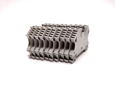 Allen Bradley 1492-J4 Feed Through Terminal Block, Gray, LOT OF 10
