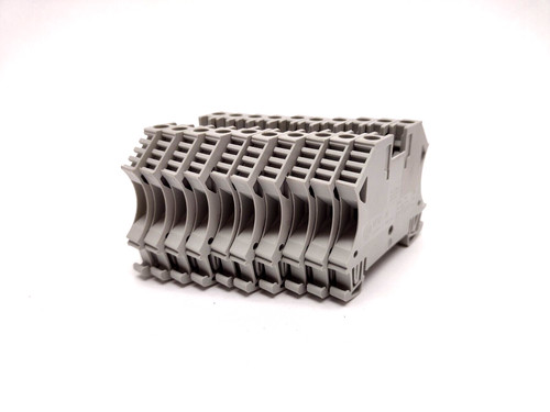 Allen Bradley 1492-J4 Feed Through Terminal Block, Gray, LOT OF 10