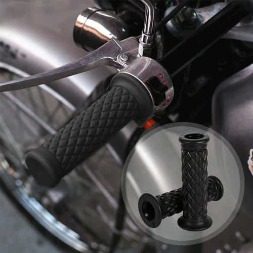 Universal Motorcycle Motorbike Rubbers Handlebar Handle bar Grips 22mm 7/8" UK - Picture 5 of 9