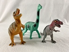 Lot of 3 Dinosaur Brachiosaurus Tyrannosaurus Rex WM84495 Tyrannosaurus 1997-P1A