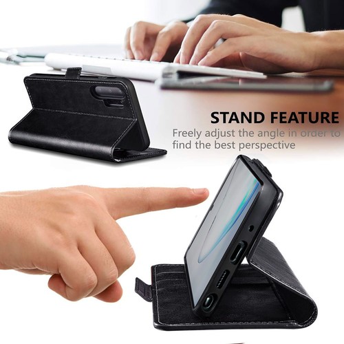 Für Samsung Galaxy Note 10 / Note 10 Plus 5G Hülle Stoßfest Leder Wallet Cover - Bild 8 von 24