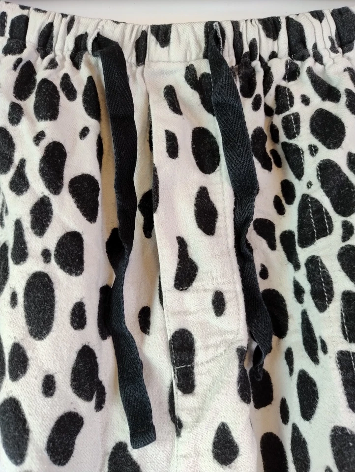 Pantalones Peter Alexander PJ Mujer M Pierna Ancha Blanco y Negro Estampado Leopardo Algodón Foto 3 de 4