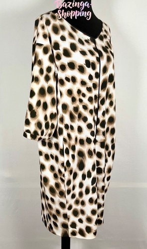 🌿 Extravagantes Designer Kleid Marc Cain creme schwarz Leo modern chic N4 🌿 - Bild 6 von 10
