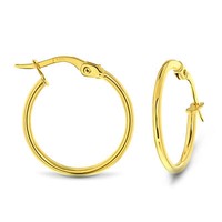 Miore - Ohrringe - Klassische GläNzende Creolen Aus Gelbgold 14 Karat 585 Gold