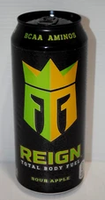 reign energy drink sour apple full collector can
