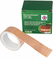 20mm x 2.2m Copper Slug Tape -Adhesive Copper Slug Snail Barrier Tape pack of 3