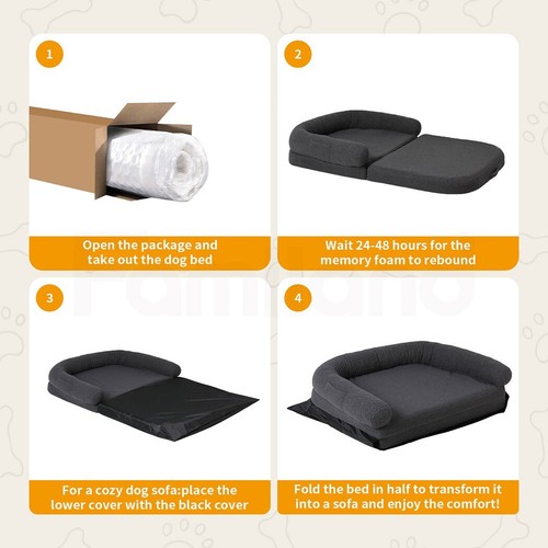 Pet Dog Calming Bed Cat Sofa Beds Removable Washable Mat Waterproof Linner Warm - Picture 250 of 462
