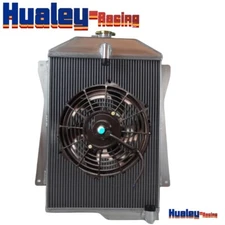 3Row Radiator &Fan for 1941 Chevrolet Fleetline/1940 Master 85 L6 #CC4041