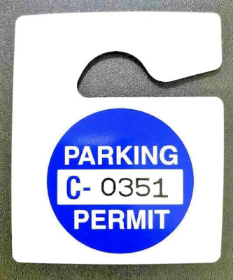 PARKING PERMIT  REPLACEMENT  CAR MIRROR HANG TAG PERMITS PLASTIC ELEGANT (BLUE)