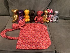 Bear foldable reusable tote shopping bags