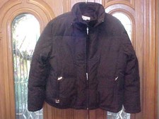 Larry Levine Woman's Duck Feather Down Coat Jacket Black Size Xl