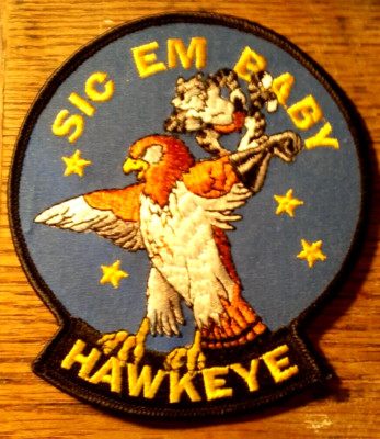 U. S. Navy Tomcat Sic Em Baby Hawkeye 4 Inch Patch