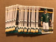Lot (85) AUSTIN BECK Oakland A's 2018 Bowman Baseball paper base prospect cards