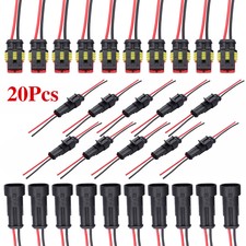 20X Car Waterproof Electrical Wire Cable Connector Male Female 2Pin Way Plug Kit
