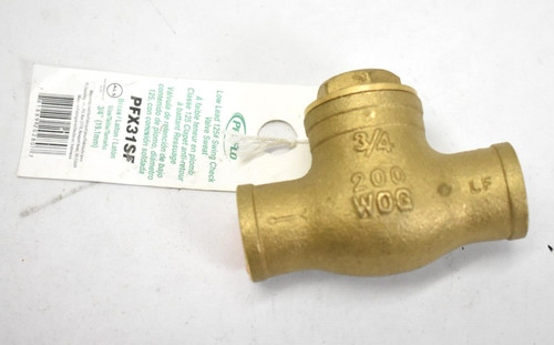 Proflo 3/4" Sweat Brass Swing Check Valves 200 WOG PFX31SF Low Lead Valve Sweat