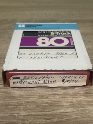 President Nixon 1974 Resignation Speech 8 Track History Memorabilia Collectible