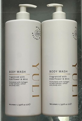 (2-Pk) YULI ~ COLLAGEN Elderflower & Mint BODY WASH Hydrate Soften & Plump Skin