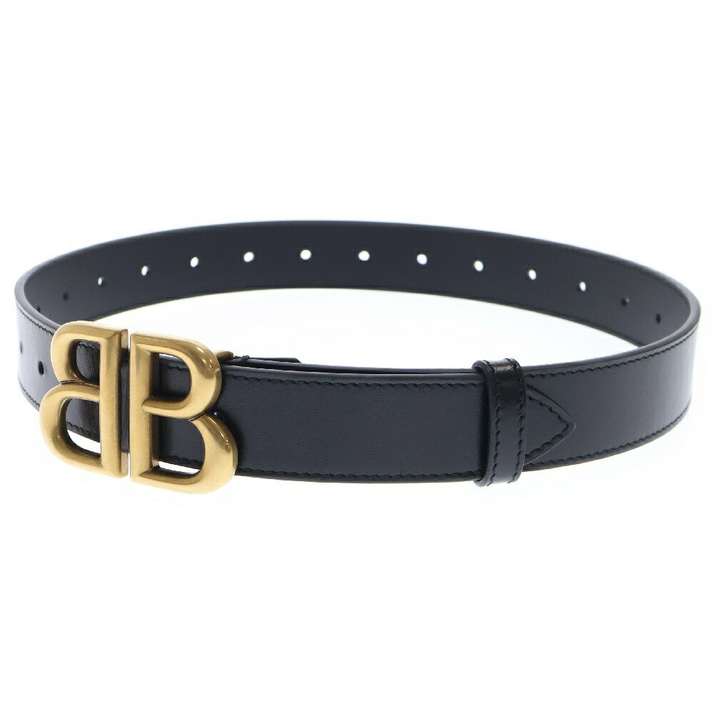 BALENCIAGA×GUCCI BBベルト Gucci x Balenciaga The Hacker Project BB Calfskin Belt Black